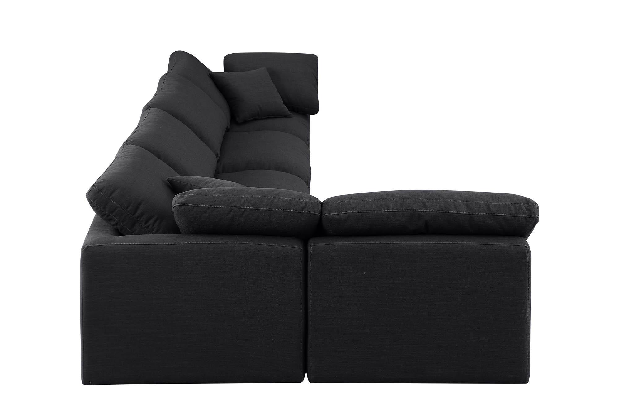 

        
Meridian Furniture INDULGE 141Black-Sec5D Modular Sectional Black Linen 094308314051
