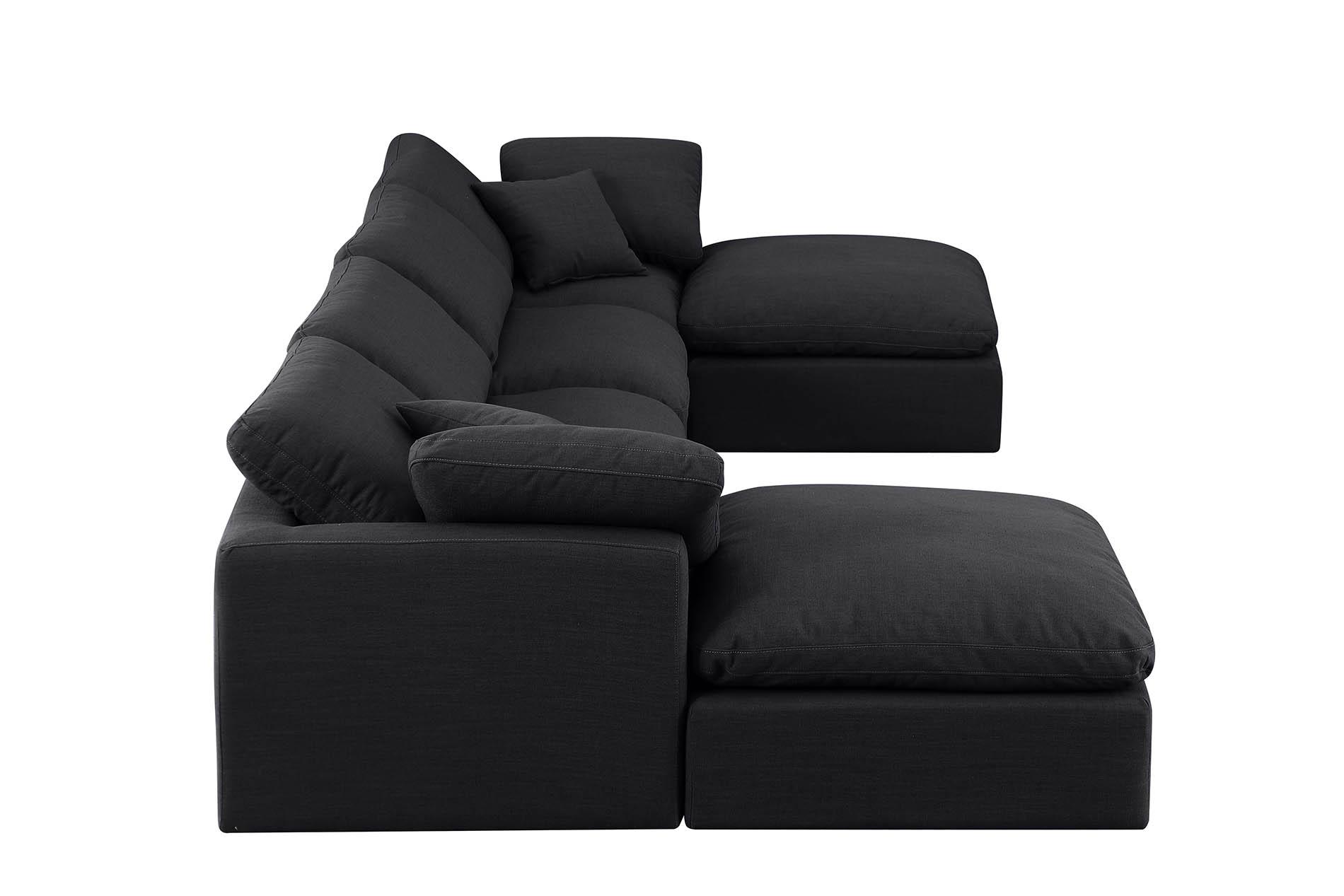 

        
Meridian Furniture INDULGE 141Black-Sec6B Modular Sectional Black Linen 094308314075
