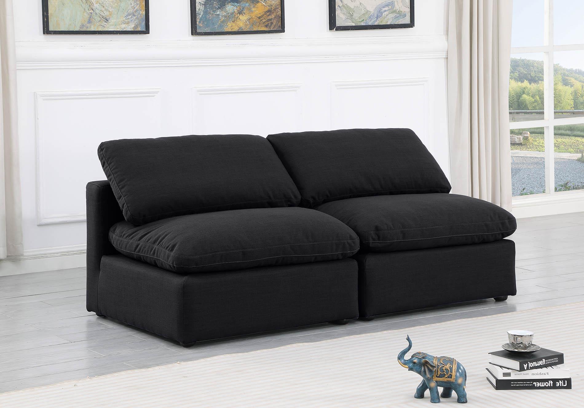 

    
Black Linen Fabric Modular Sofa INDULGE 141Black-S2 Meridian Contemporary
