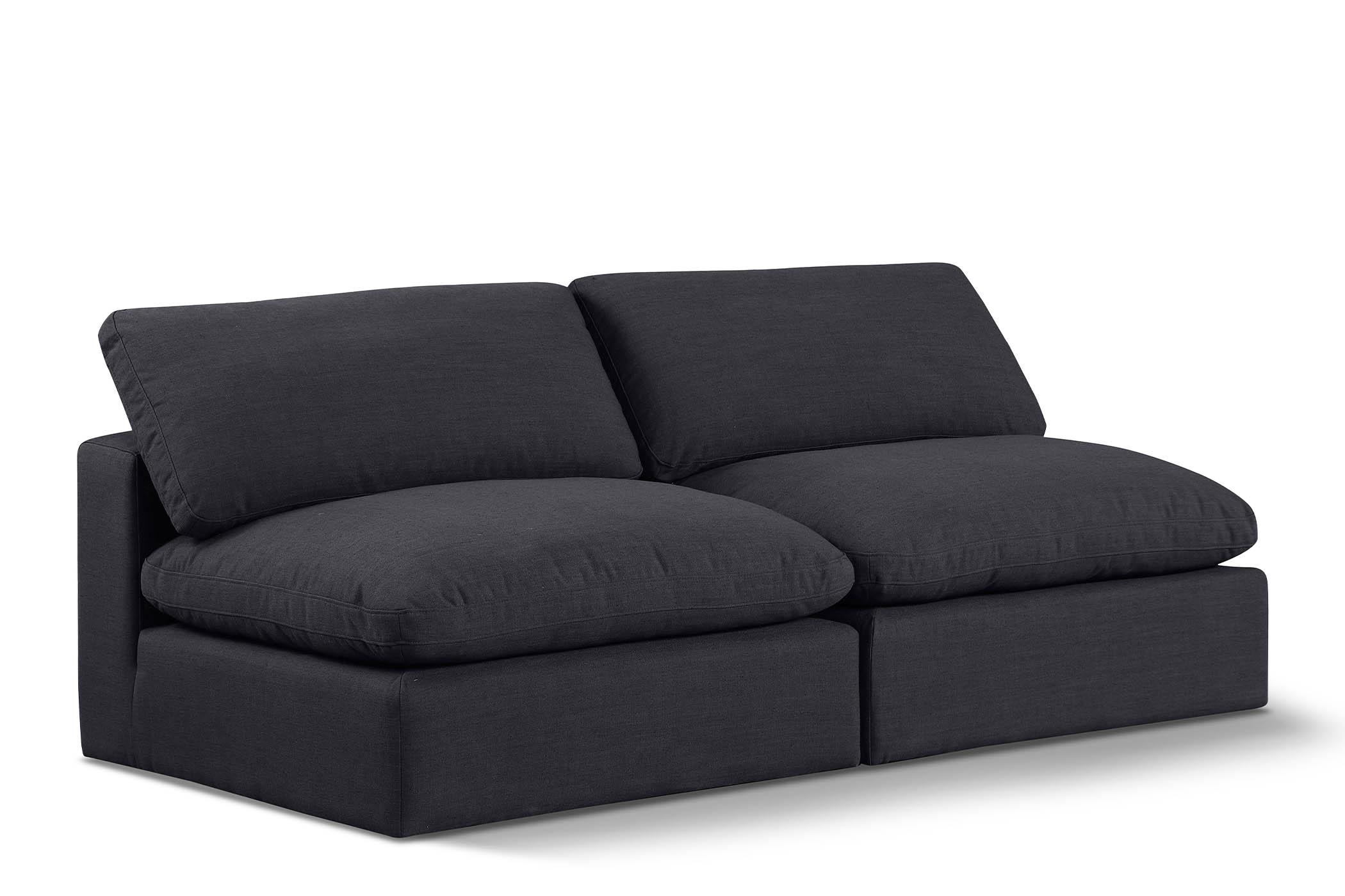 Contemporary, Modern Modular Sofa 187Black-S78 187Black-S78 in Black Linen