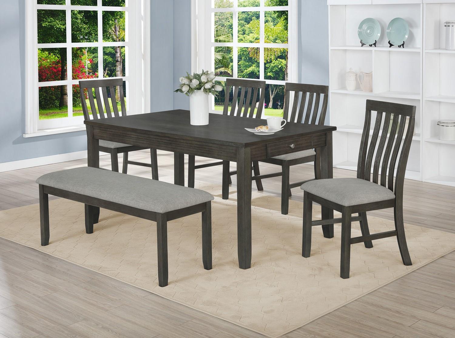 

    
Crown Mark Nina Dining Table Black 2217GY-T-3660

