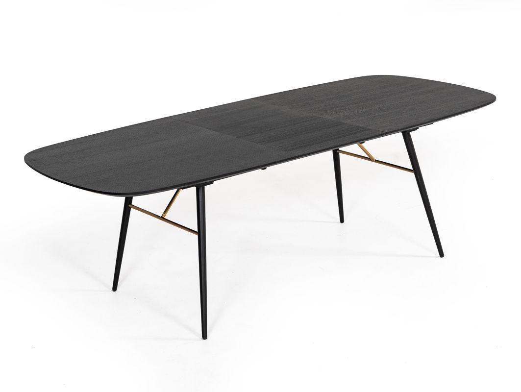 

    
Black Oak & Gold Extendable Dining Table Modrest Billy VIG Modern Contemporary
