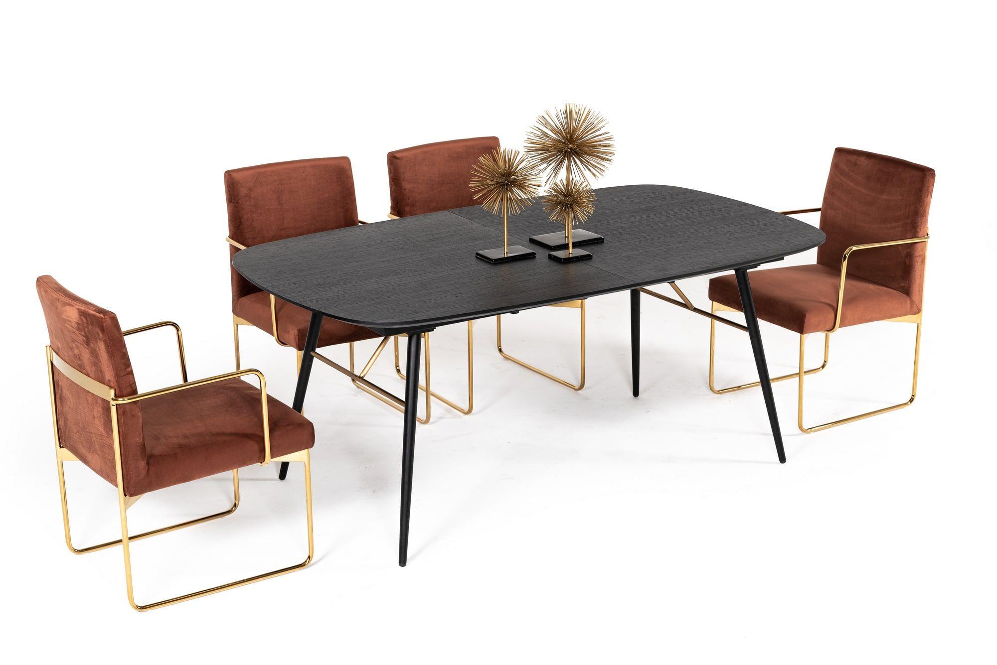 Contemporary, Modern Dining Table VGDWJ3498 VGDWJ3498 in Black 