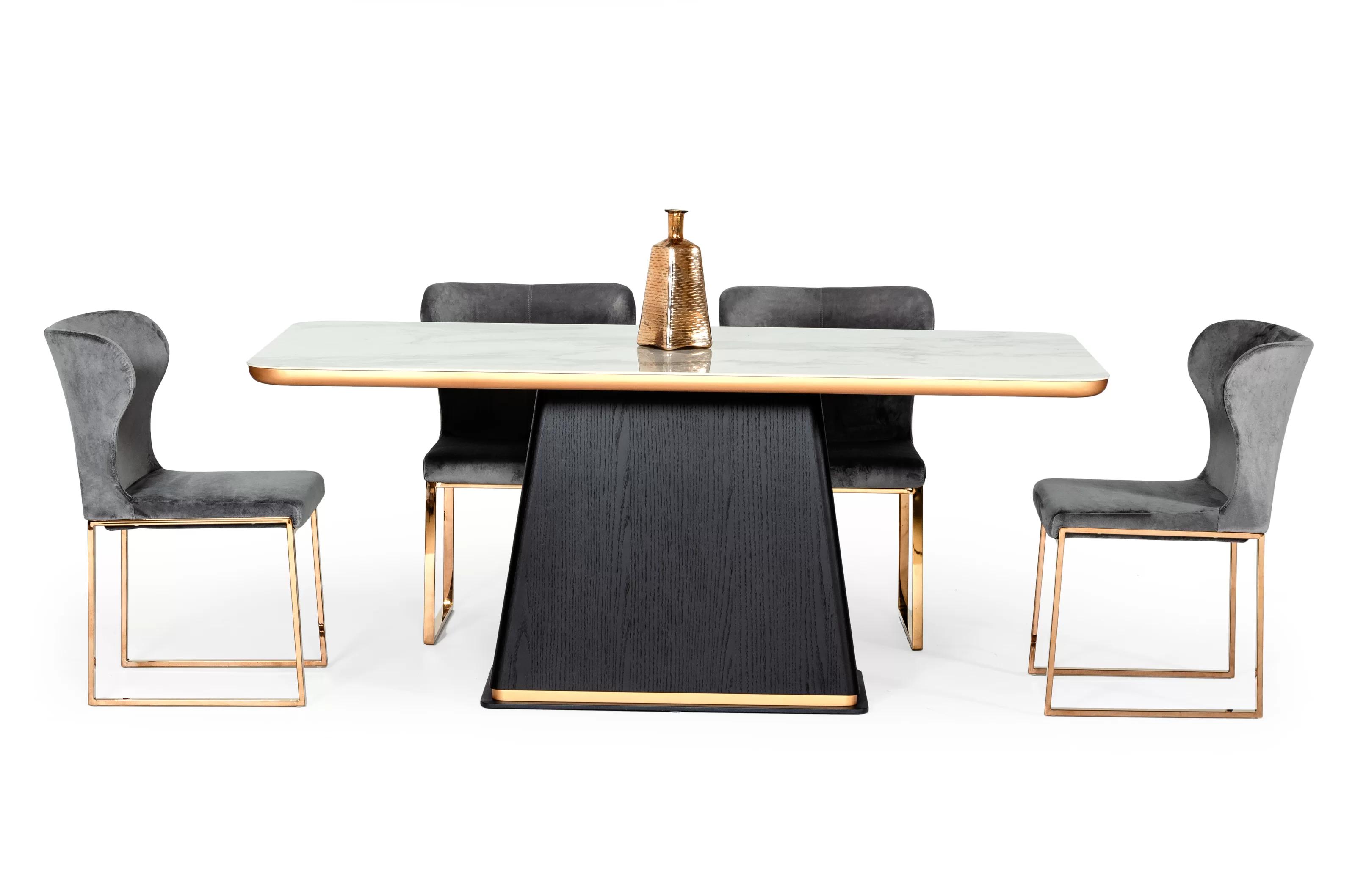 

                    
VIG Furniture Peak XL Dining Table Black Oak/White/Gold  Purchase 
