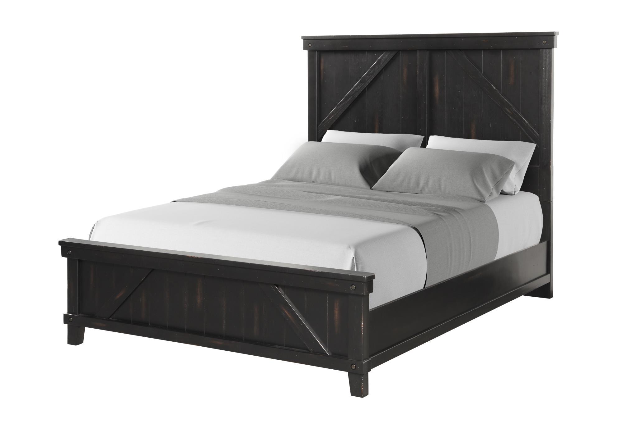 Classic, Transitional Panel Bed SPRUCE CREEK 1708-105 1708-105 in Black 