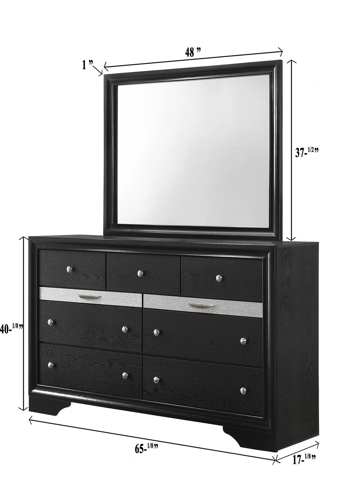 

    
B4670-Q-Bed-5pcs Black Panel Bedroom Set by Crown Mark Regata B4670-Q-Bed-5pcs
