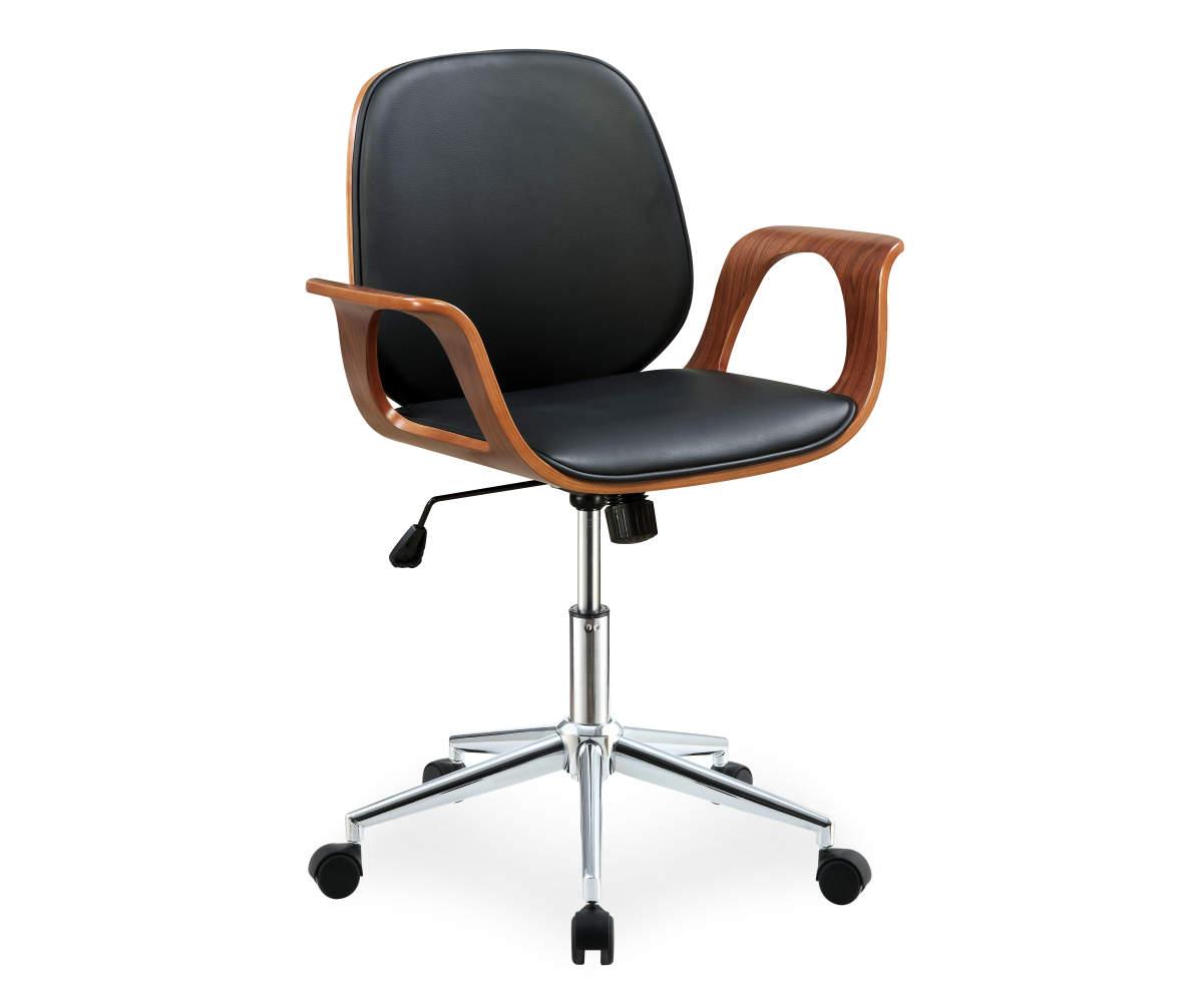 

    
Casual Black PU & Walnut Arm Office Chair by Acme Camila 92419
