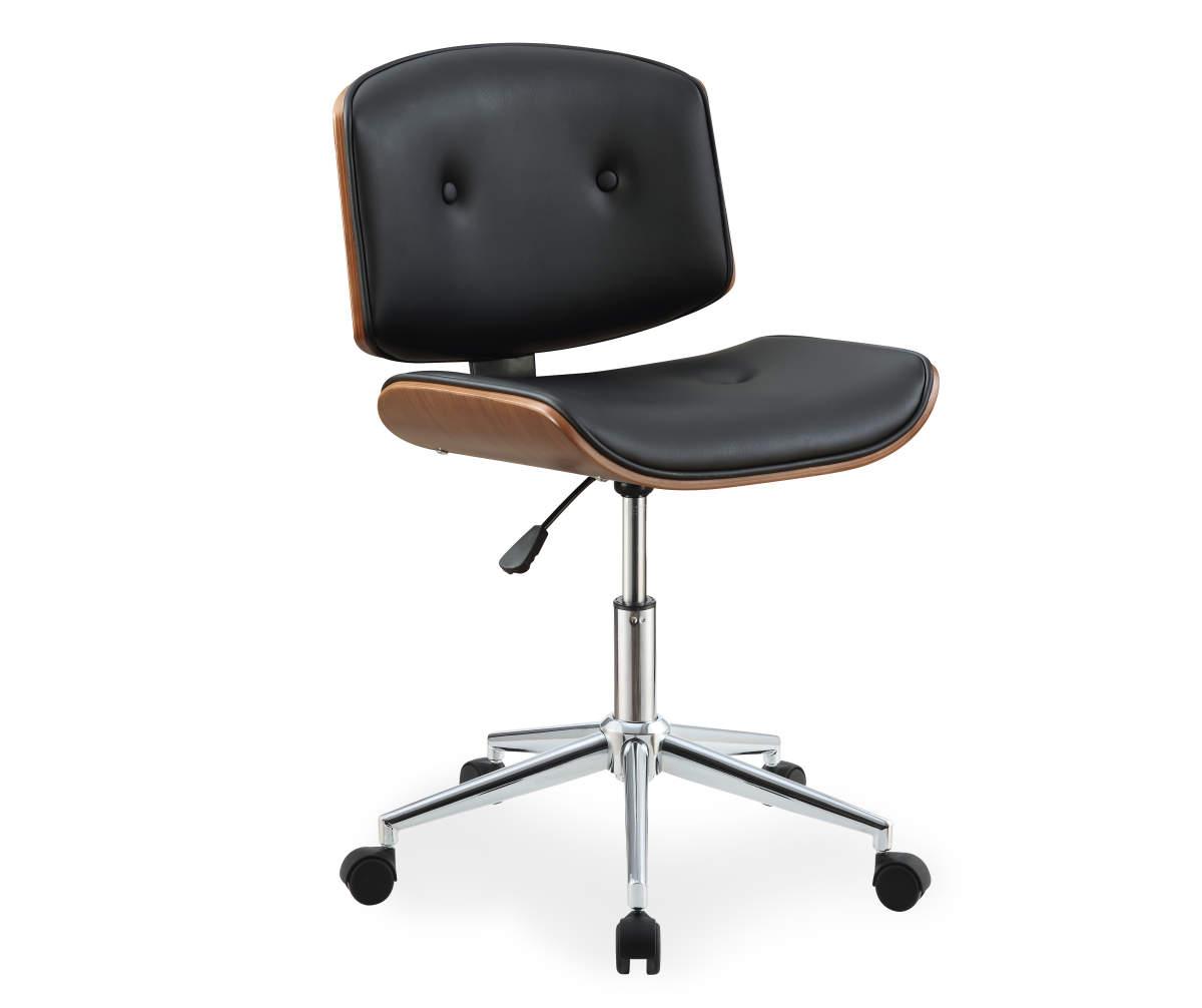 

    
Casual Black PU & Walnut Arm Office Chair by Acme Camila 92418

