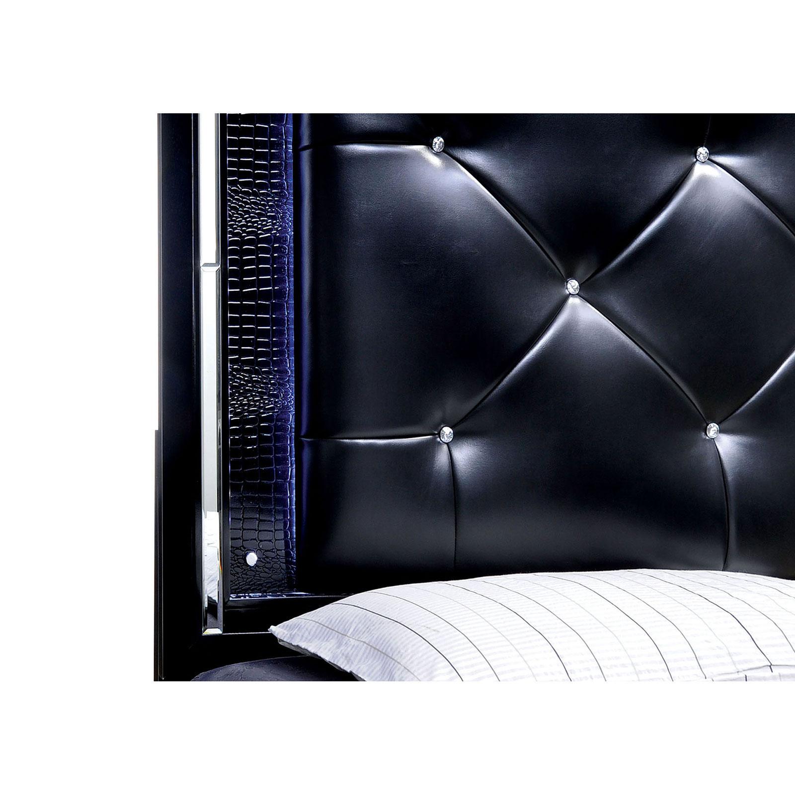 

    
CM7979BK-Q-4PC Black Queen Bedroom Set 4 Pcs Modern Bellanova by Furniture of America
