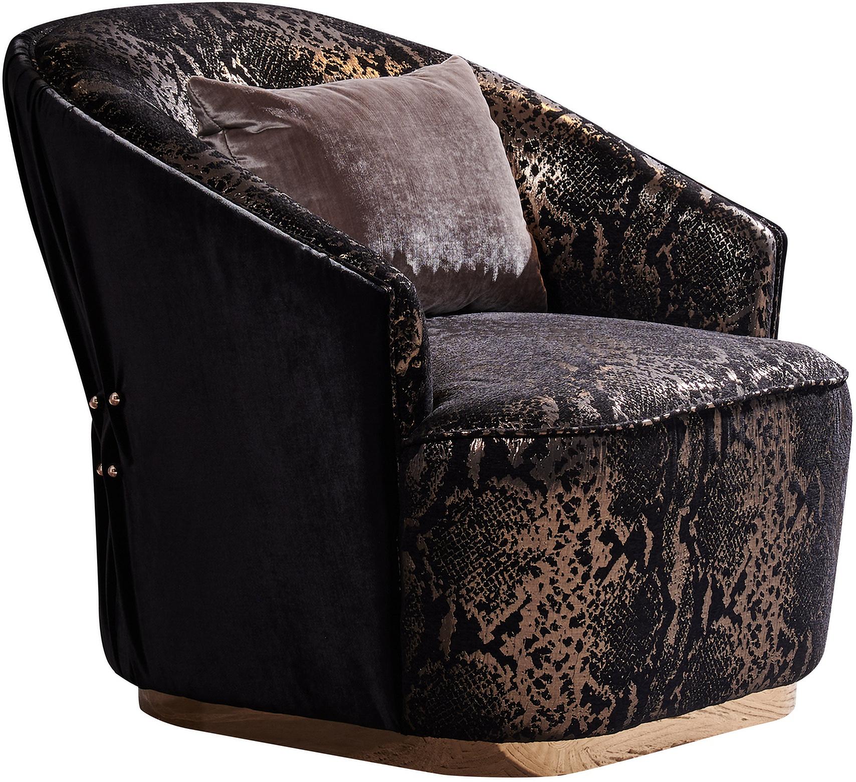 Contemporary, Modern Arm Chairs Majestic Majestic-CH in Black Velvet