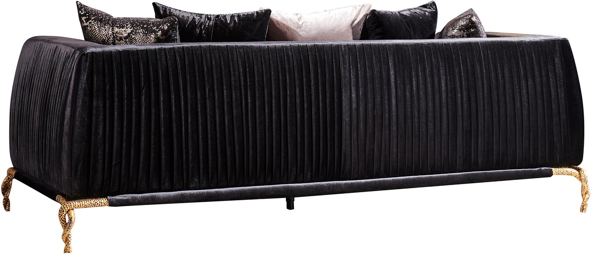 

        
Galaxy Home Furniture Majestic Sofa Set Black Velvet 601955550260
