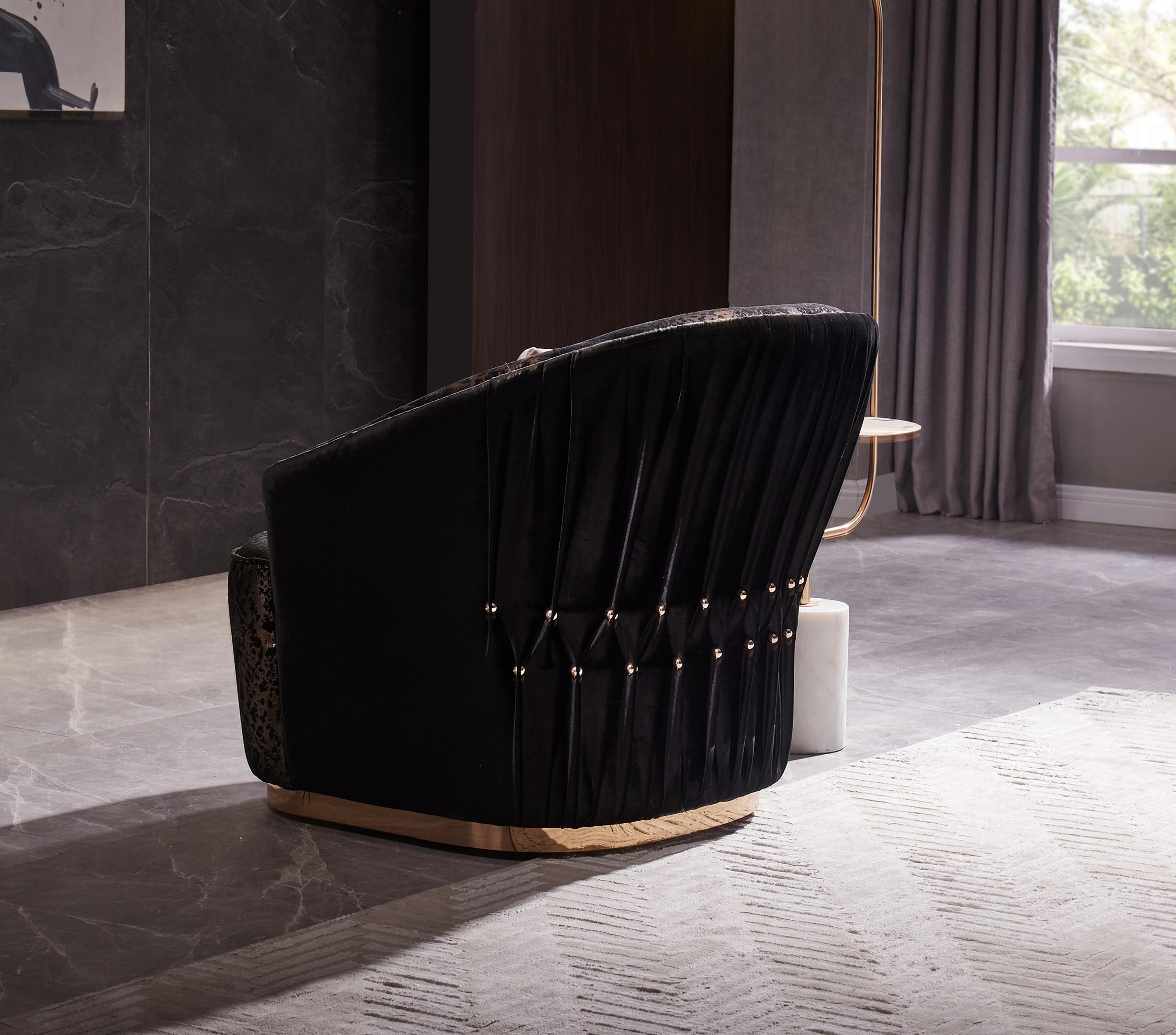 

    
 Shop  Black Shiny Thick Velvet Sofa Set 3Pc Majestic Galaxy Home Modern
