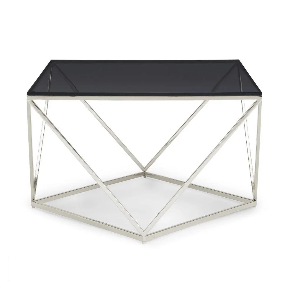 

    
Black & Silver Coffee Table w/ Glass Top by Modus Aria 4VG521
