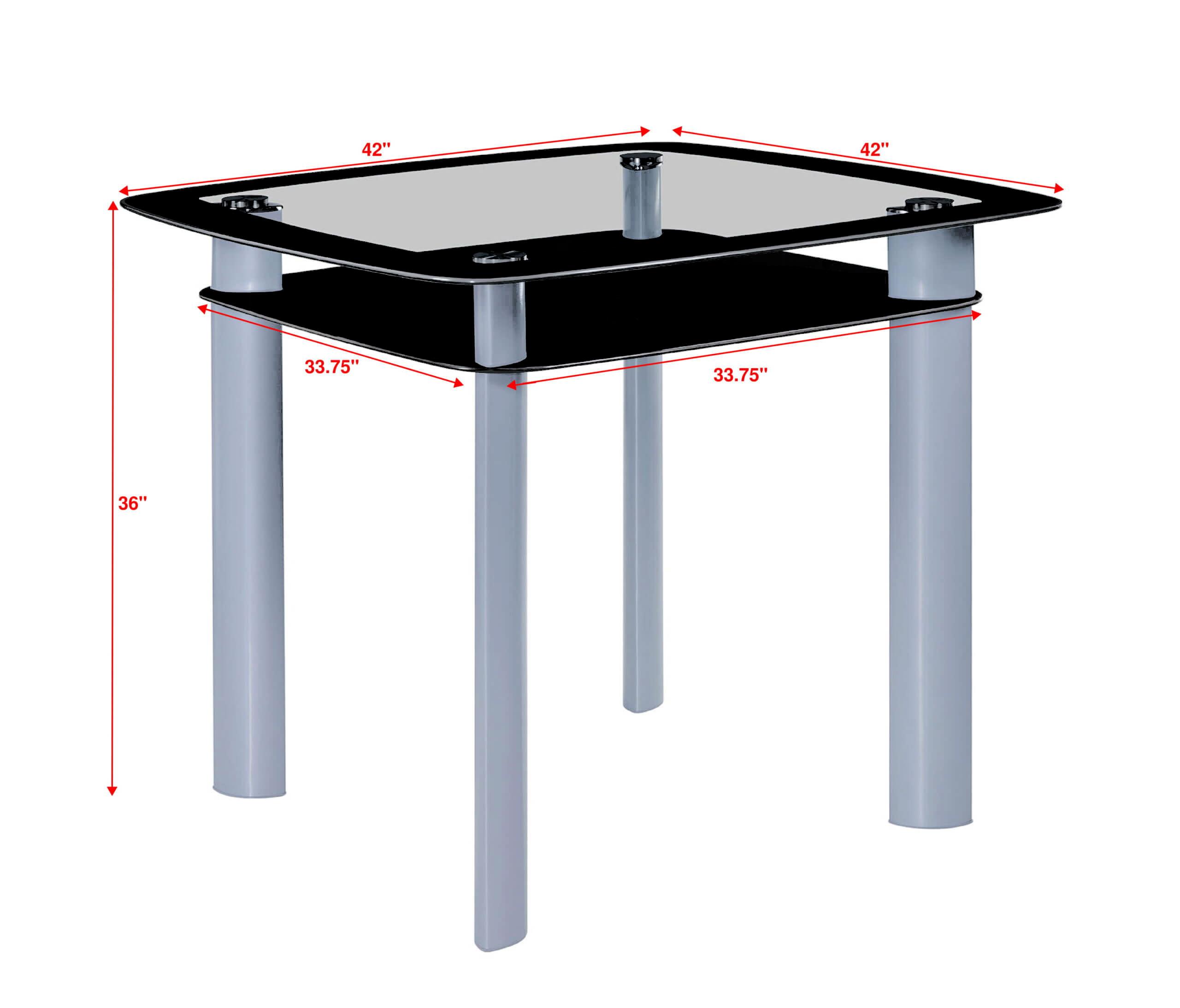 

    
Black & Silver Glass Counter Height Table by Crown Mark Echo 1770T-4242
