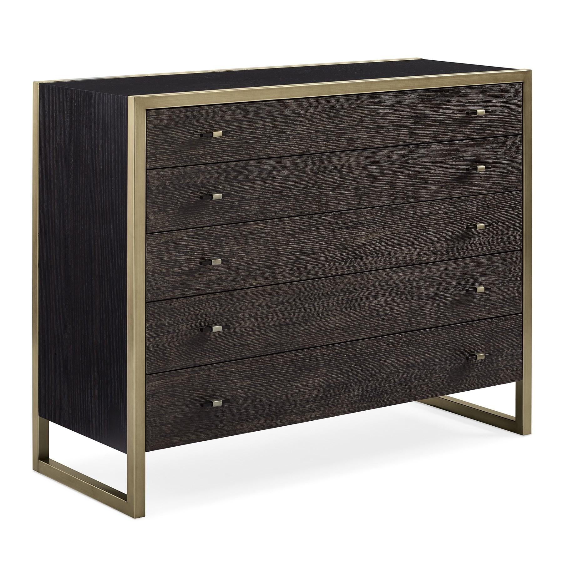 

    
Black Stained Ash Cerused Oak & Bronze Gold Metal REMIX SINGLE DRESSER by Caracole
