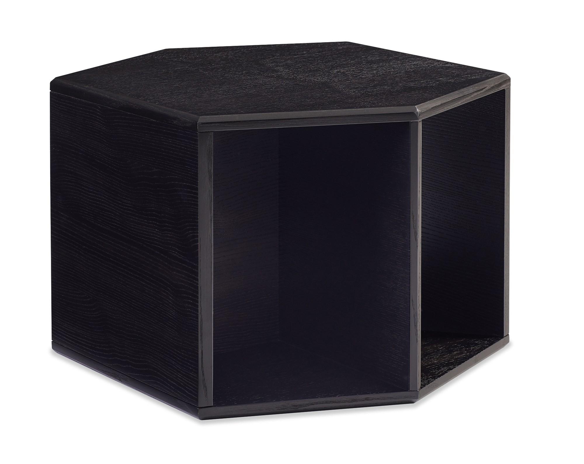Contemporary End Table REMIX HEXAGON END/COCKTAIL 2 M111-019-416 in Black 