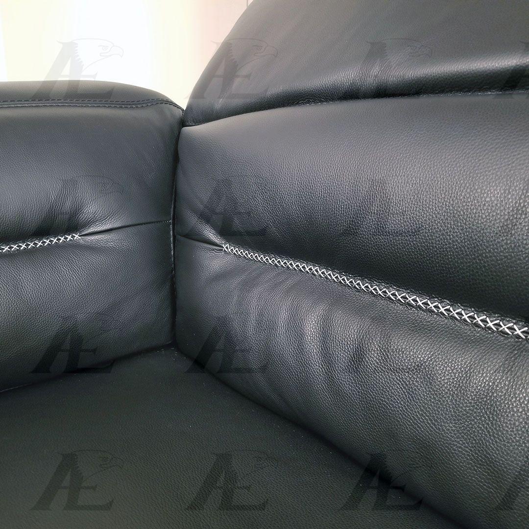 

        
American Eagle Furniture EK-LH756-BK-LHC Sectional Sofa Black Top grain leather 00656237670365
