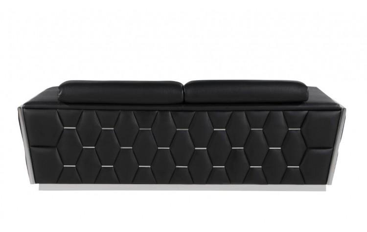 

    
1111-BLACK-2PC Black Top Grain Genuine Italian Leather Sofa Set 2Pcs Contemporary  1111 Global United
