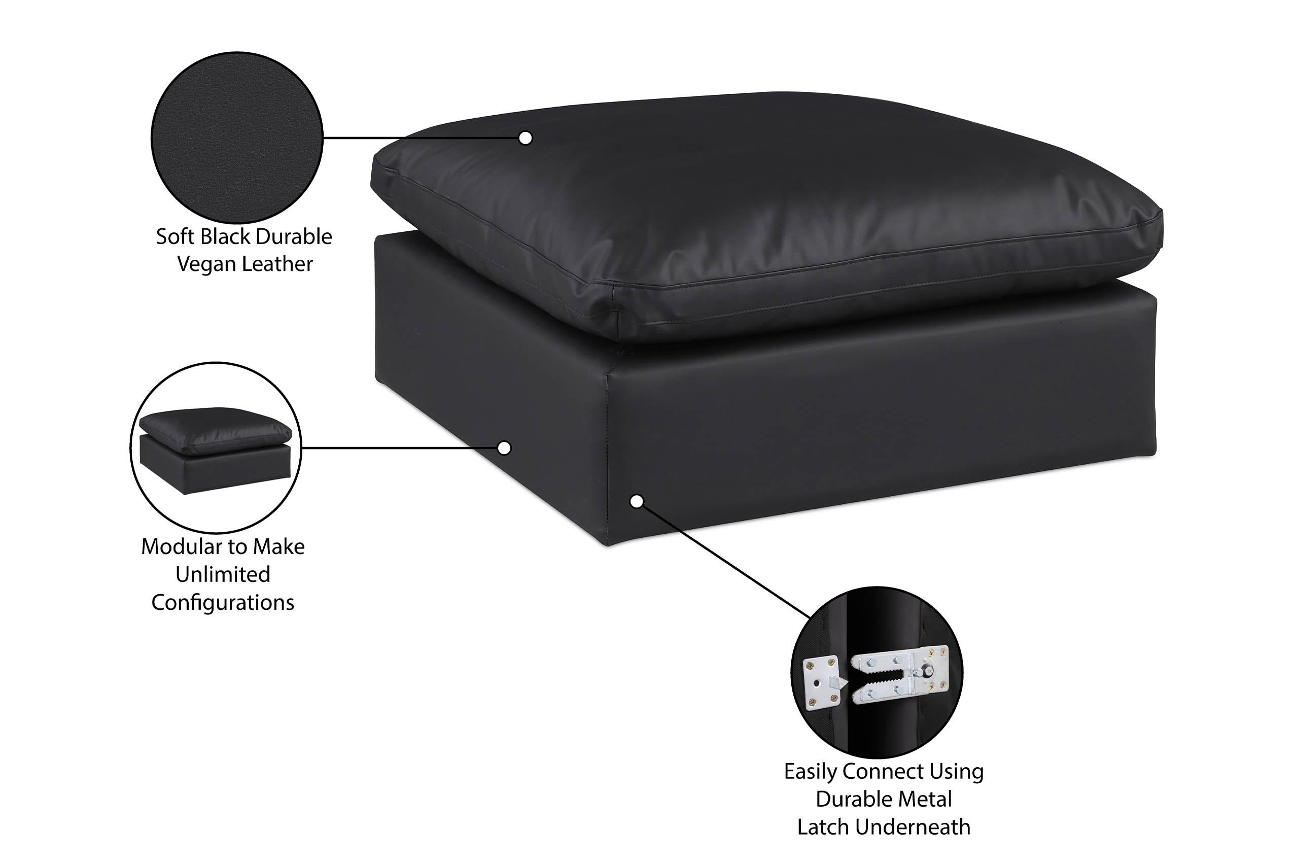 

        
Meridian Furniture 188Black-Ott Ottoman Black Faux Leather 094308284545

