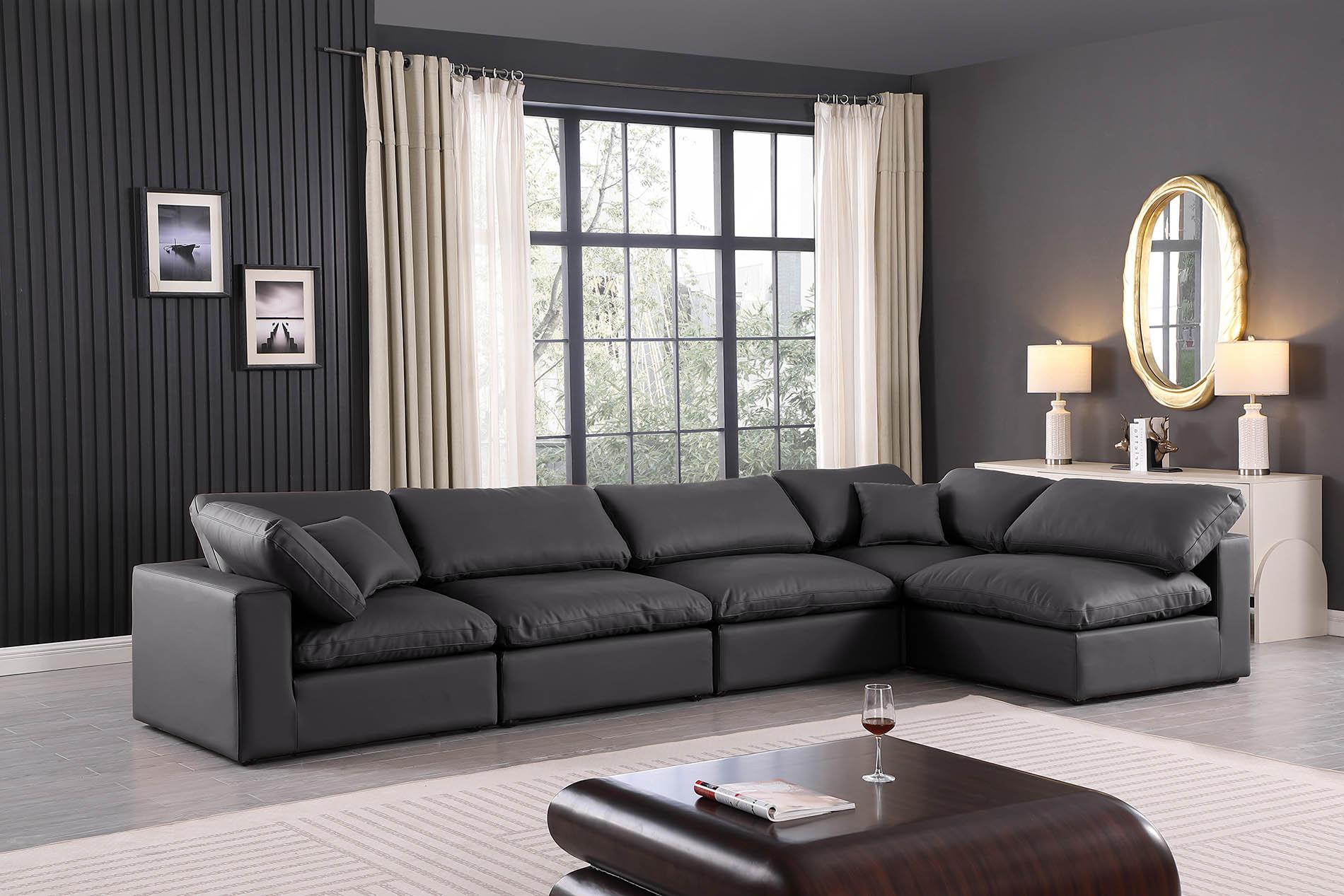 

        
Meridian Furniture 188Black-Sec5D Modular Sectional Black Faux Leather 094308288512
