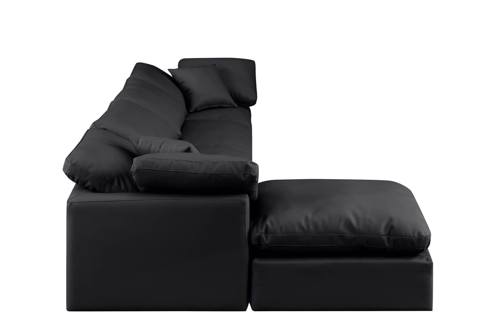 

        
Meridian Furniture INDULGE 146Black-Sec5A Modular Sectional Sofa Black Faux Leather 094308315164
