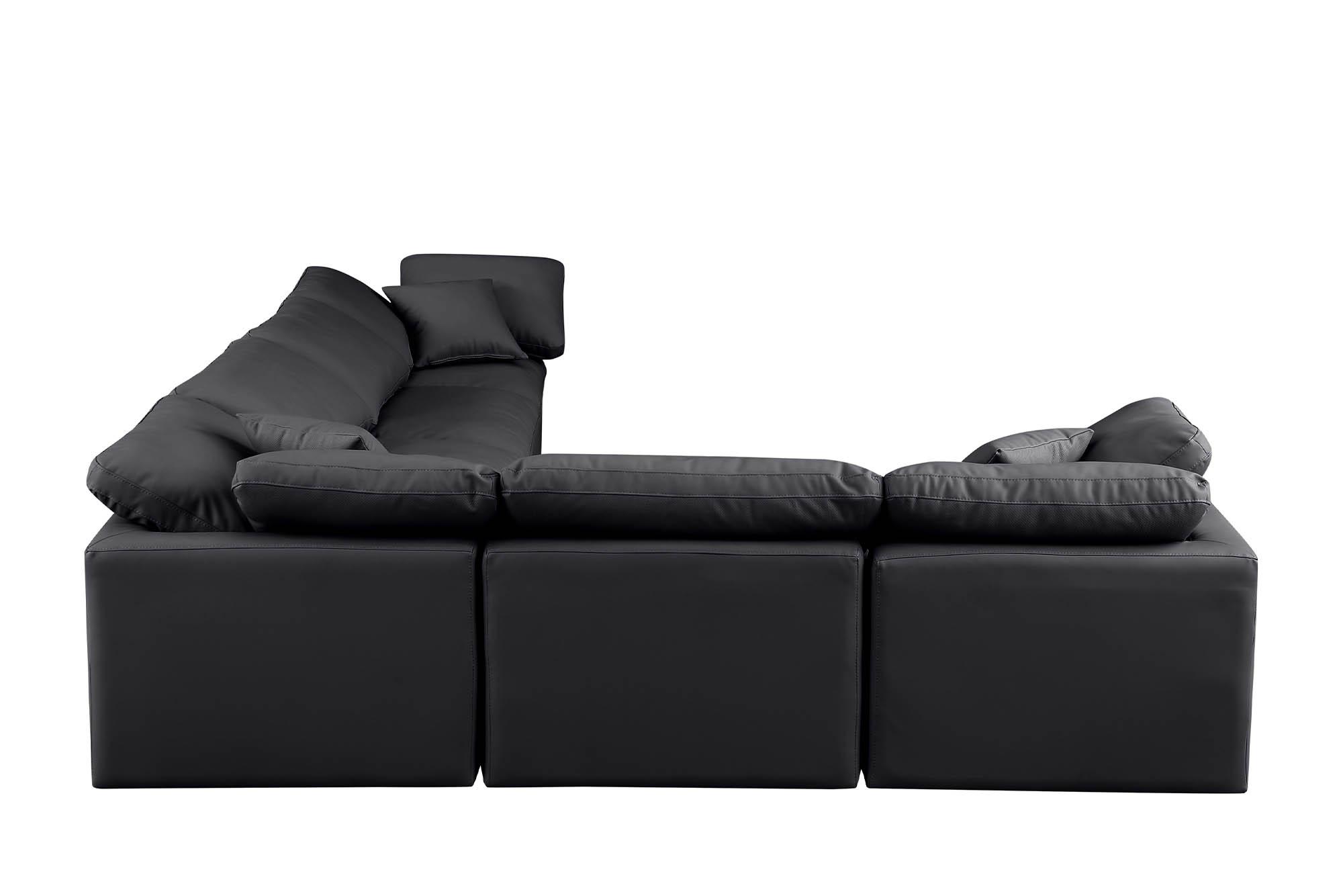 

        
Meridian Furniture INDULGE 146Black-Sec6A Modular Sectional Sofa Black Faux Leather 094308315201
