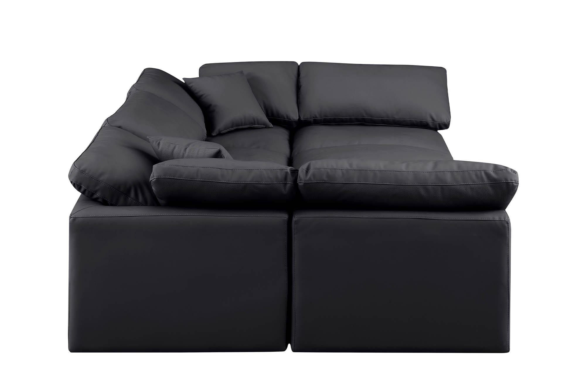 

        
Meridian Furniture INDULGE 146Black-Sec6C Modular Sectional Sofa Black Faux Leather 094308315225
