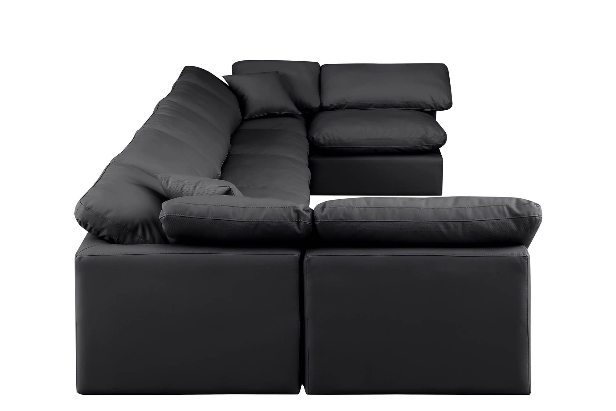

        
Meridian Furniture INDULGE 146Black-Sec7B Modular Sectional Sofa Black Faux Leather 094308315256

