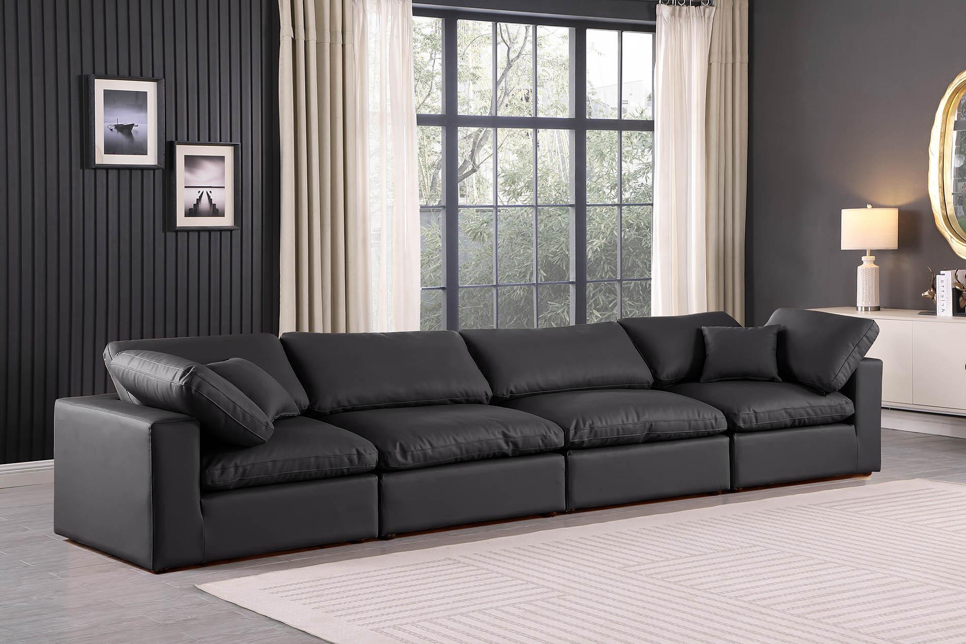 

    
Black Vegan Leather Modular Sofa COMFY 188Black-S158 Meridian Contemporary
