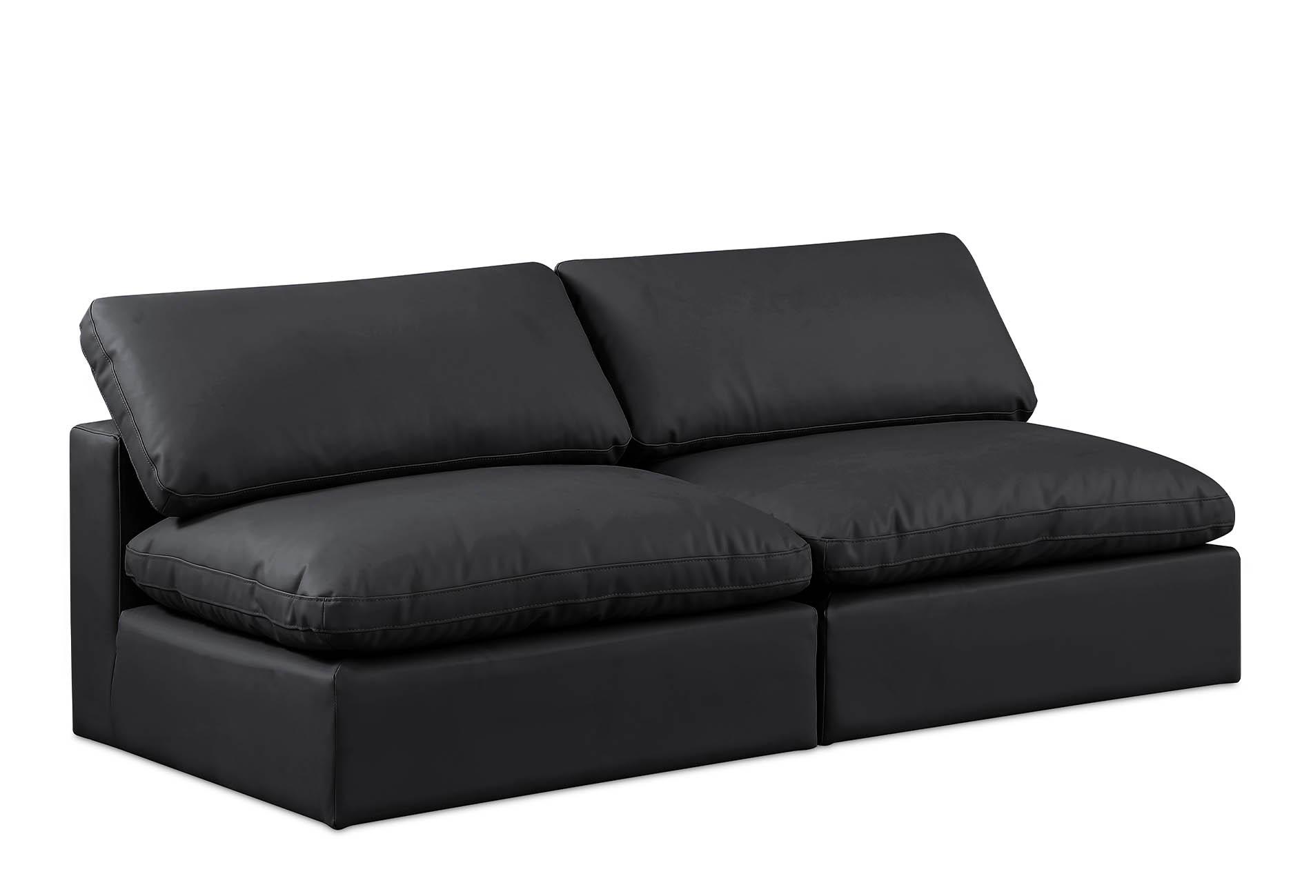 Contemporary, Modern Modular Sofa 188Black-S78 188Black-S78 in Black Faux Leather