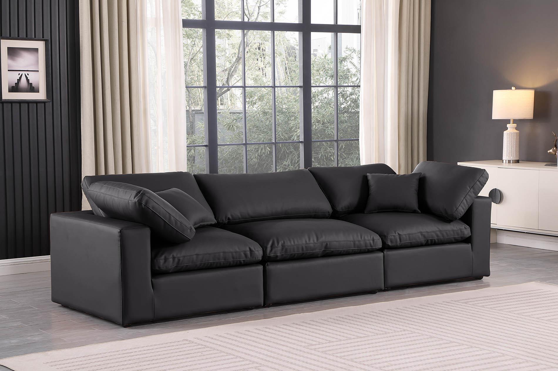 

    
Black Vegan Leather Modular Sofa COMFY 188Black-S119 Meridian Contemporary
