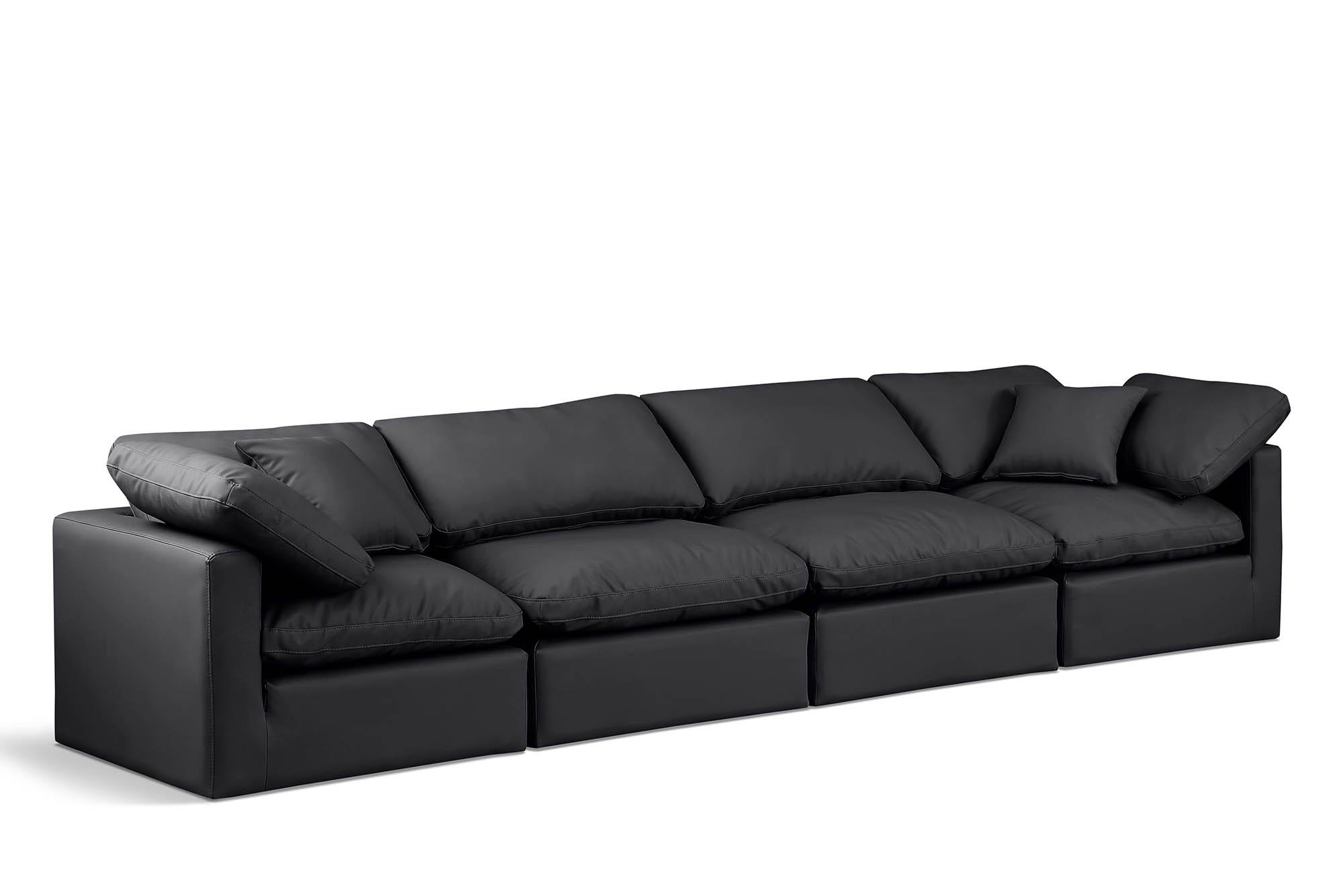 

    
Black Vegan Leather Modular Sofa INDULGE 146Black-S140 Meridian Modern
