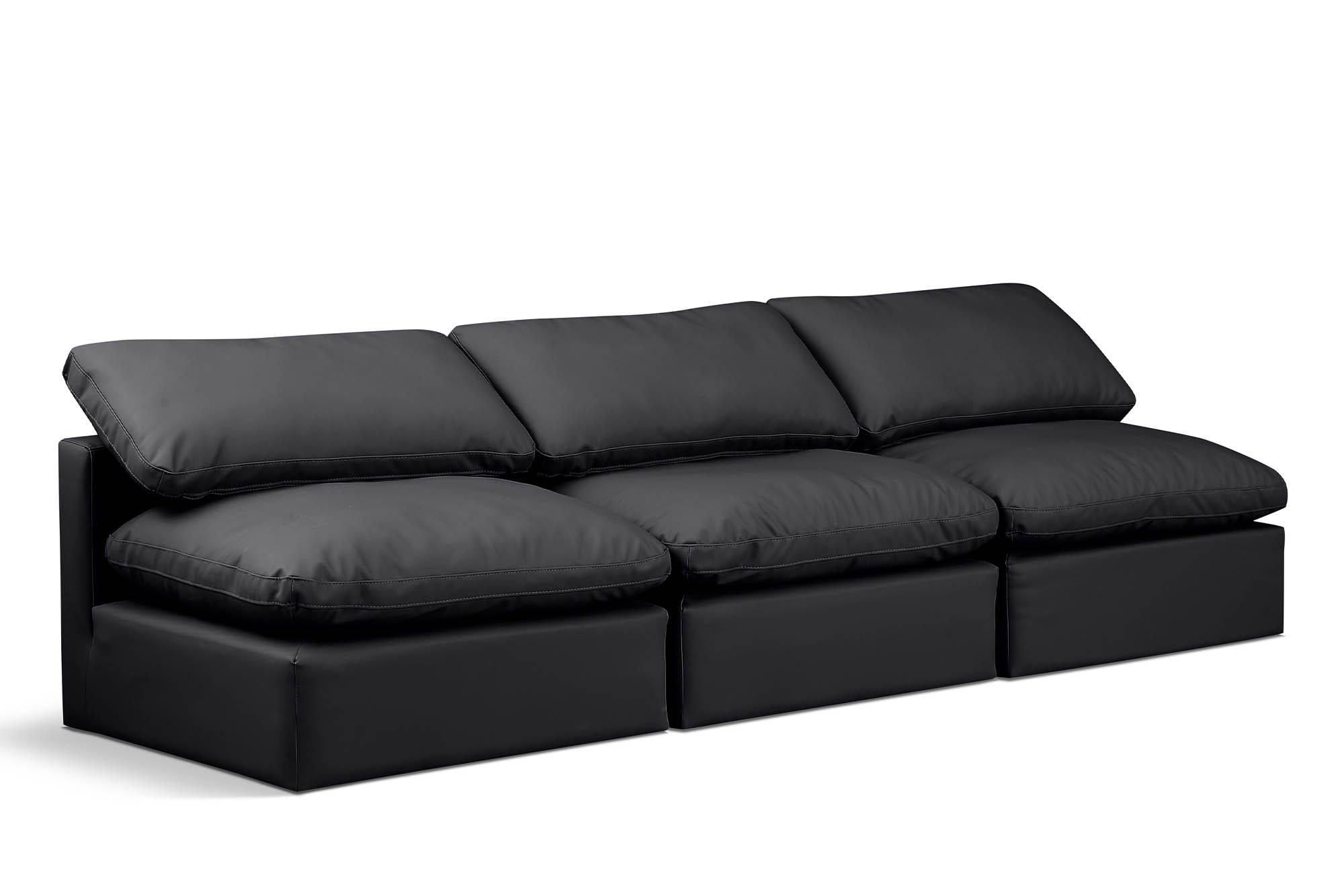 

    
Black Vegan Leather Modular Sofa INDULGE 146Black-S3 Meridian Modern
