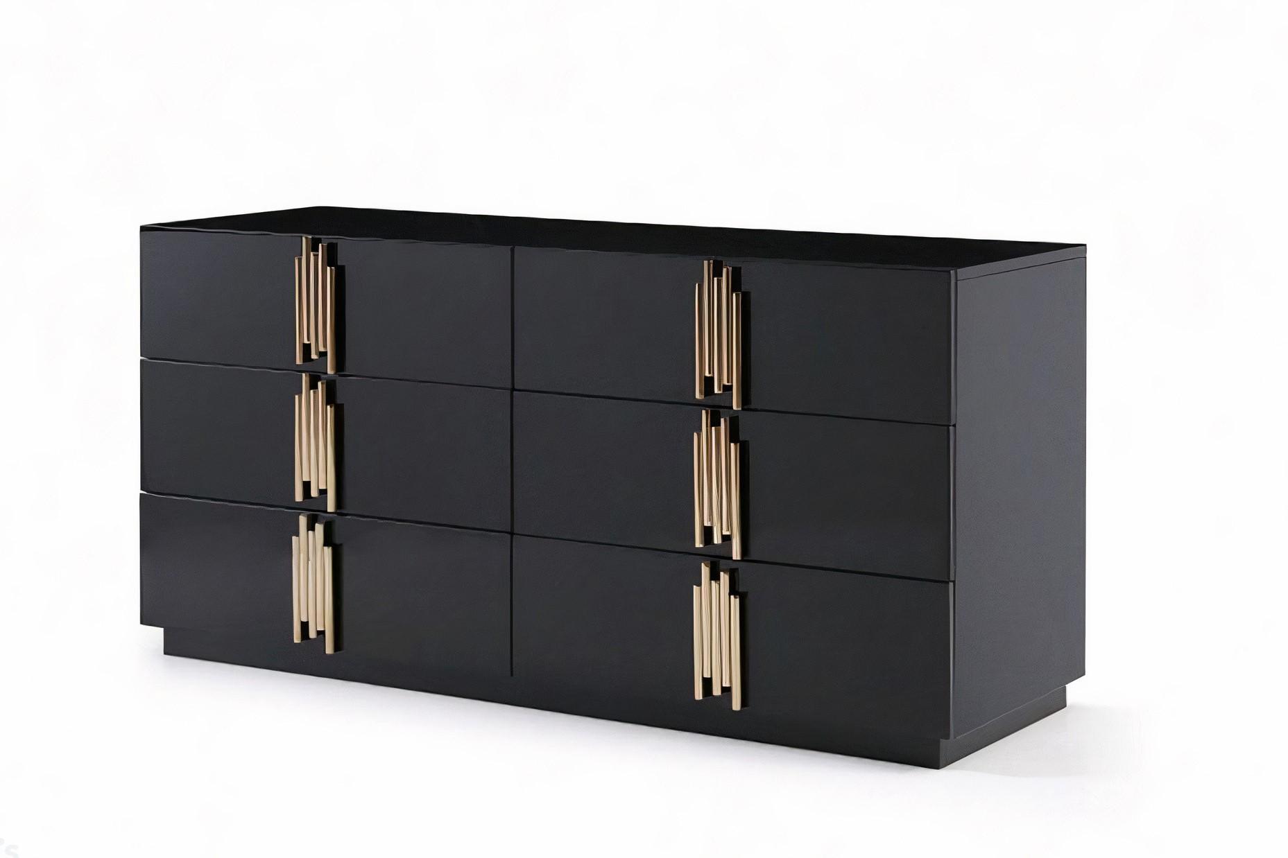 

                    
Buy Black Velour & Gold Accents King Platform Bedroom Set 6Pcs by VIG Modrest Token

