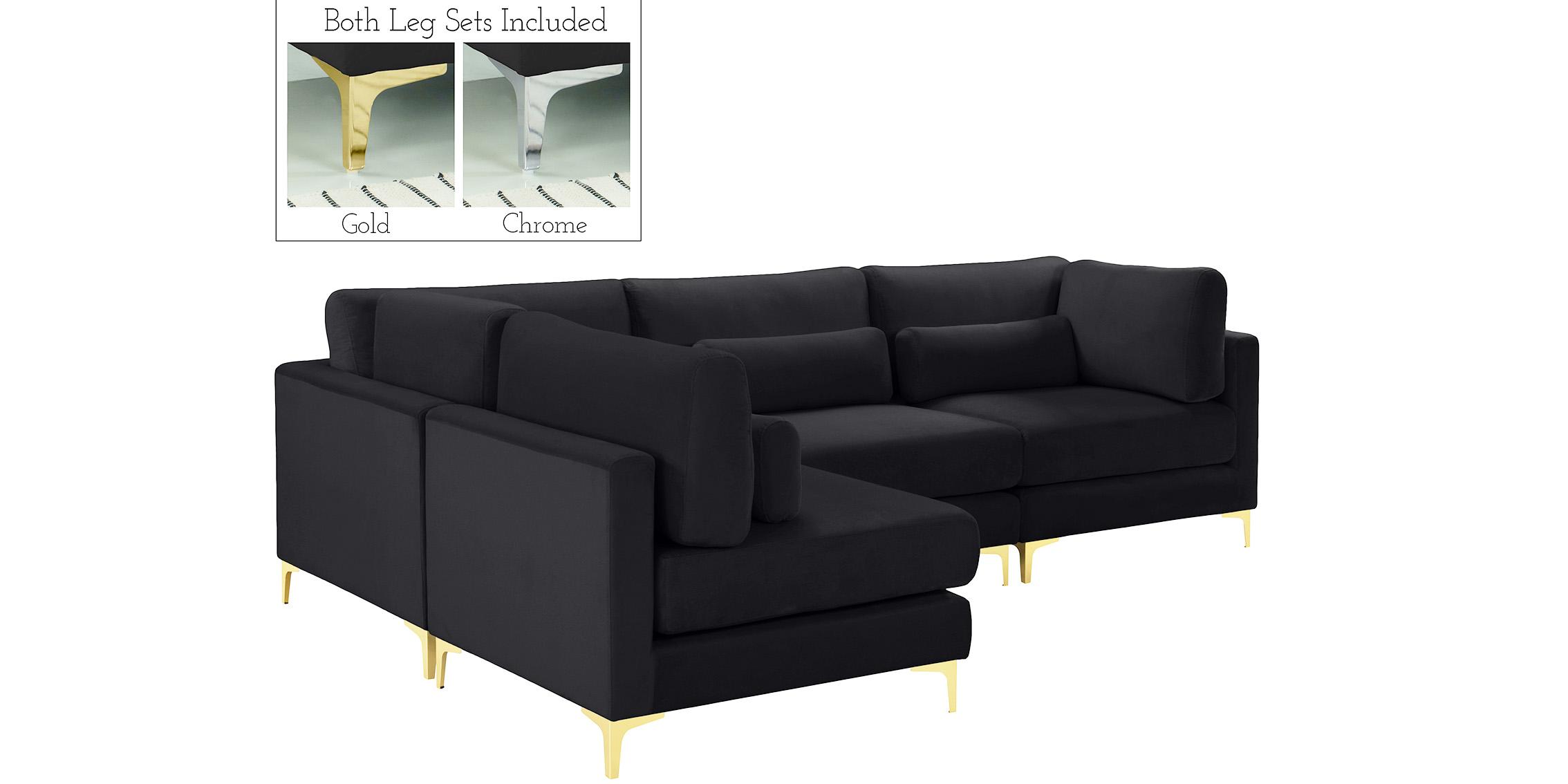 

        
094308263793Black Velvet 605Black-Sec4B Modular Sectional Sofa JULIA Meridian Contemporary

