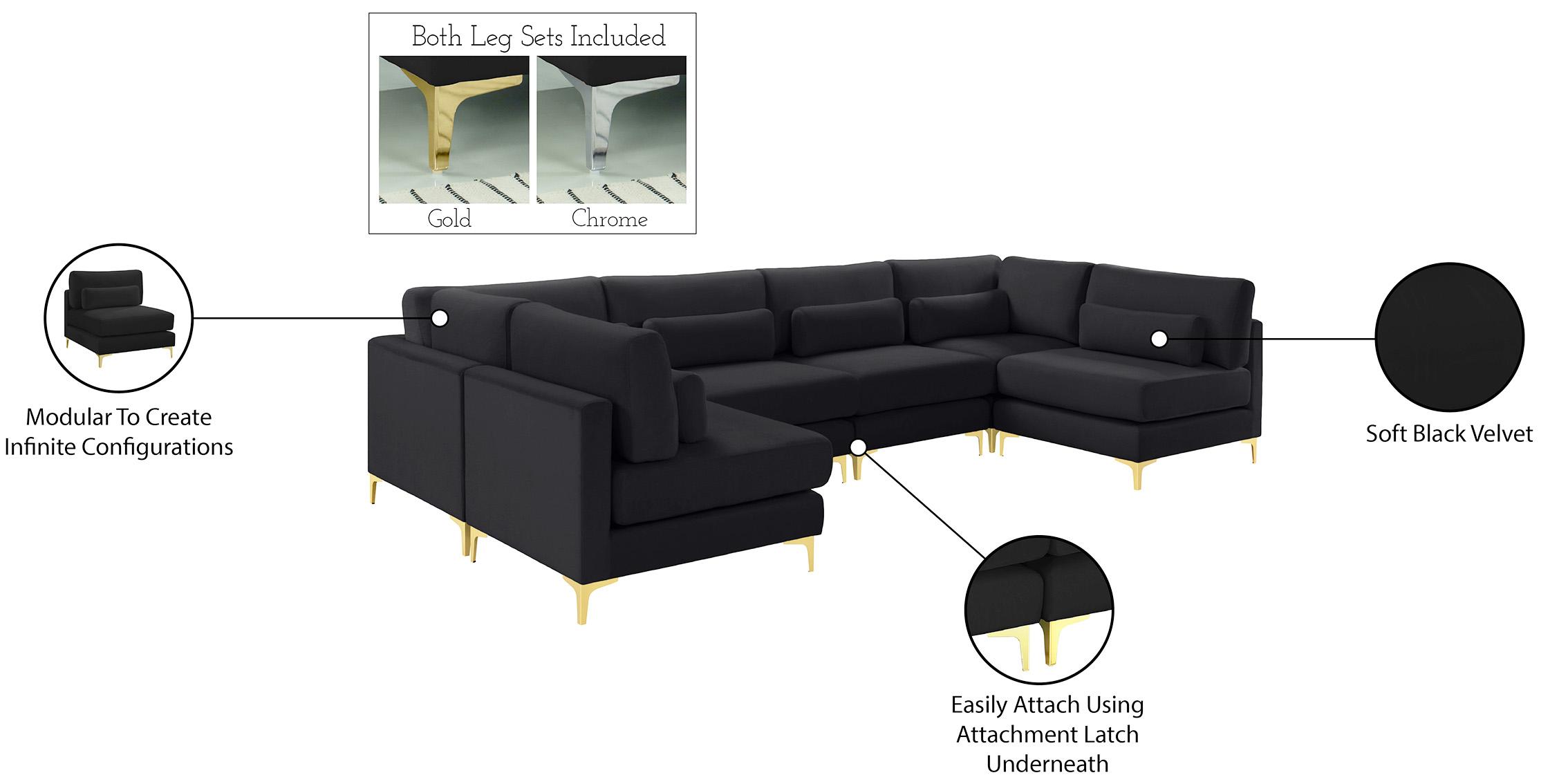 

    
605Black-Sec6C Meridian Furniture Modular Sectional Sofa
