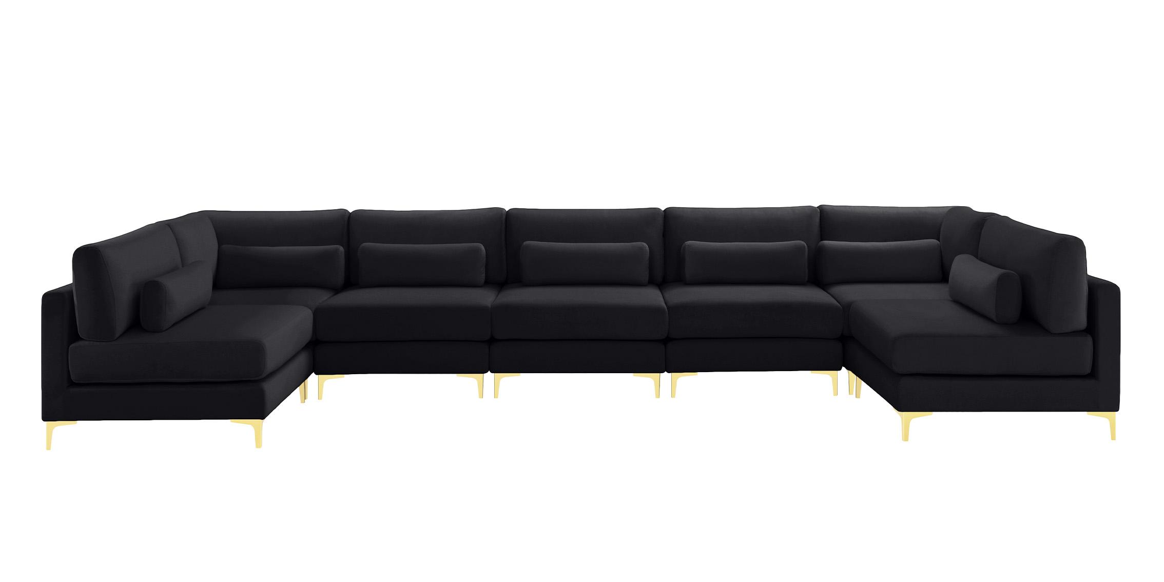 

        
Meridian Furniture JULIA 605Black-Sec7B Modular Sectional Sofa Black Velvet 094308263915

