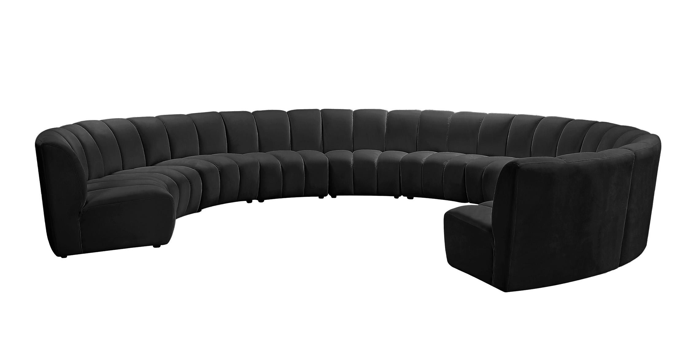 

        
Meridian Furniture INFINITY 638Black-10PC Modular Sectional Sofa Black Velvet 753359803562
