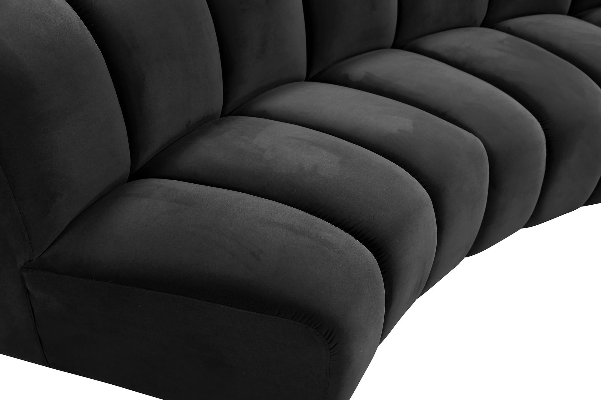 

        
Meridian Furniture INFINITY 638Black-2PC Modular Sectional Sofa Black Velvet 753359801384
