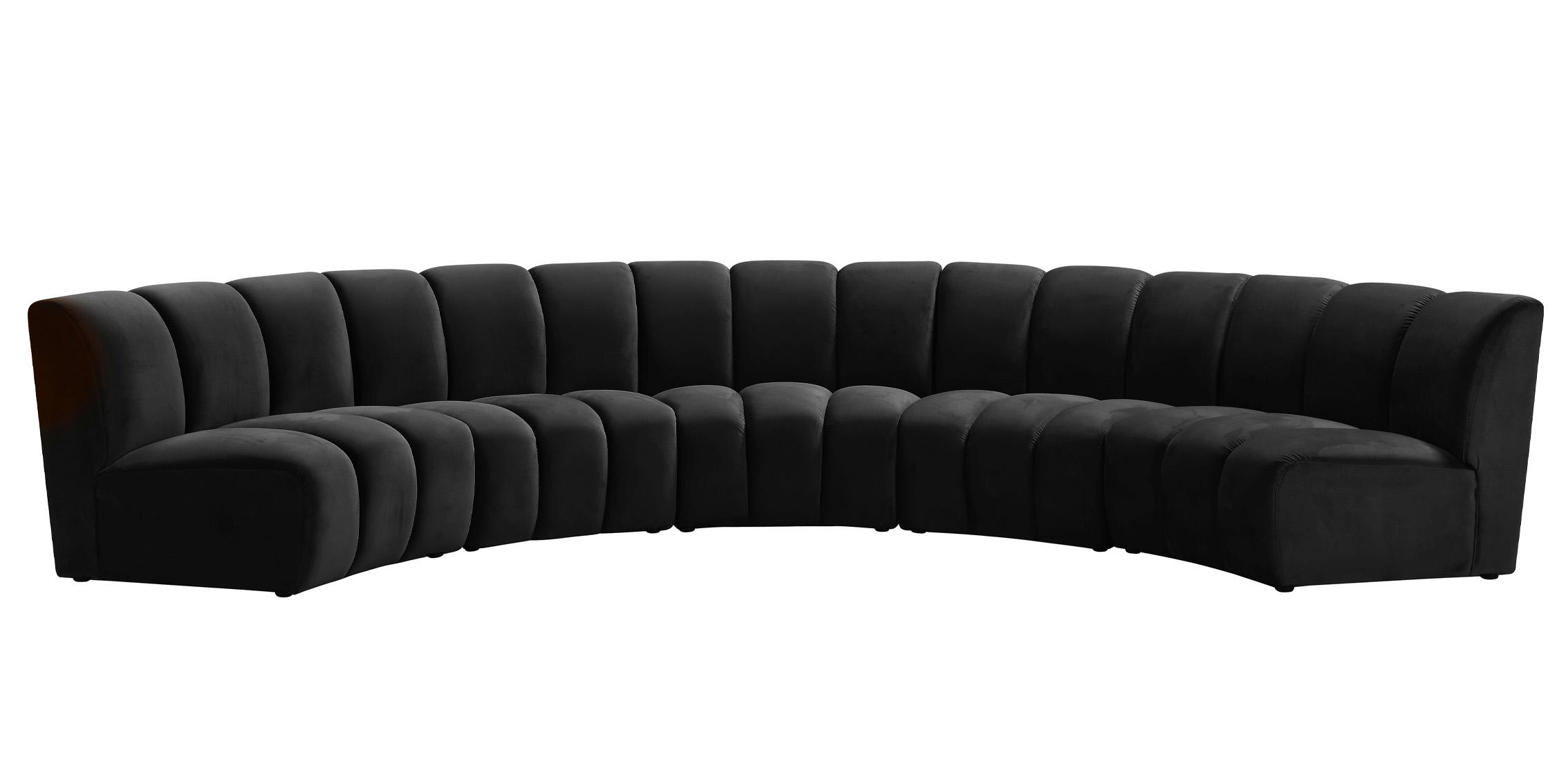 

    
638Black-5PC Black Velvet Modular Sectional Sofa INFINITY 638Black-5PC Meridian Modern
