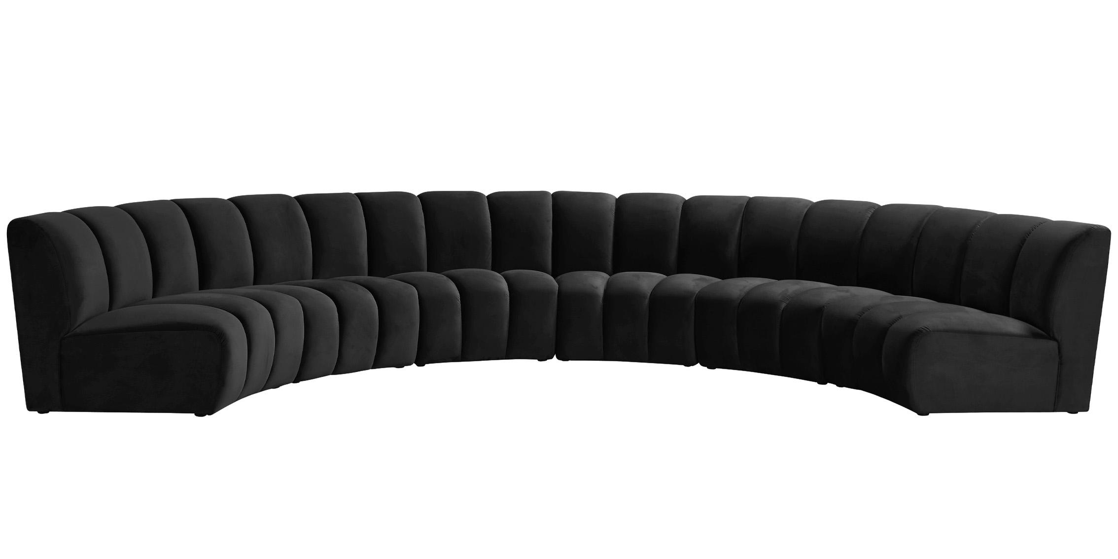 

        
Meridian Furniture INFINITY 638Black-6PC Modular Sectional Sofa Black Velvet 753359801421
