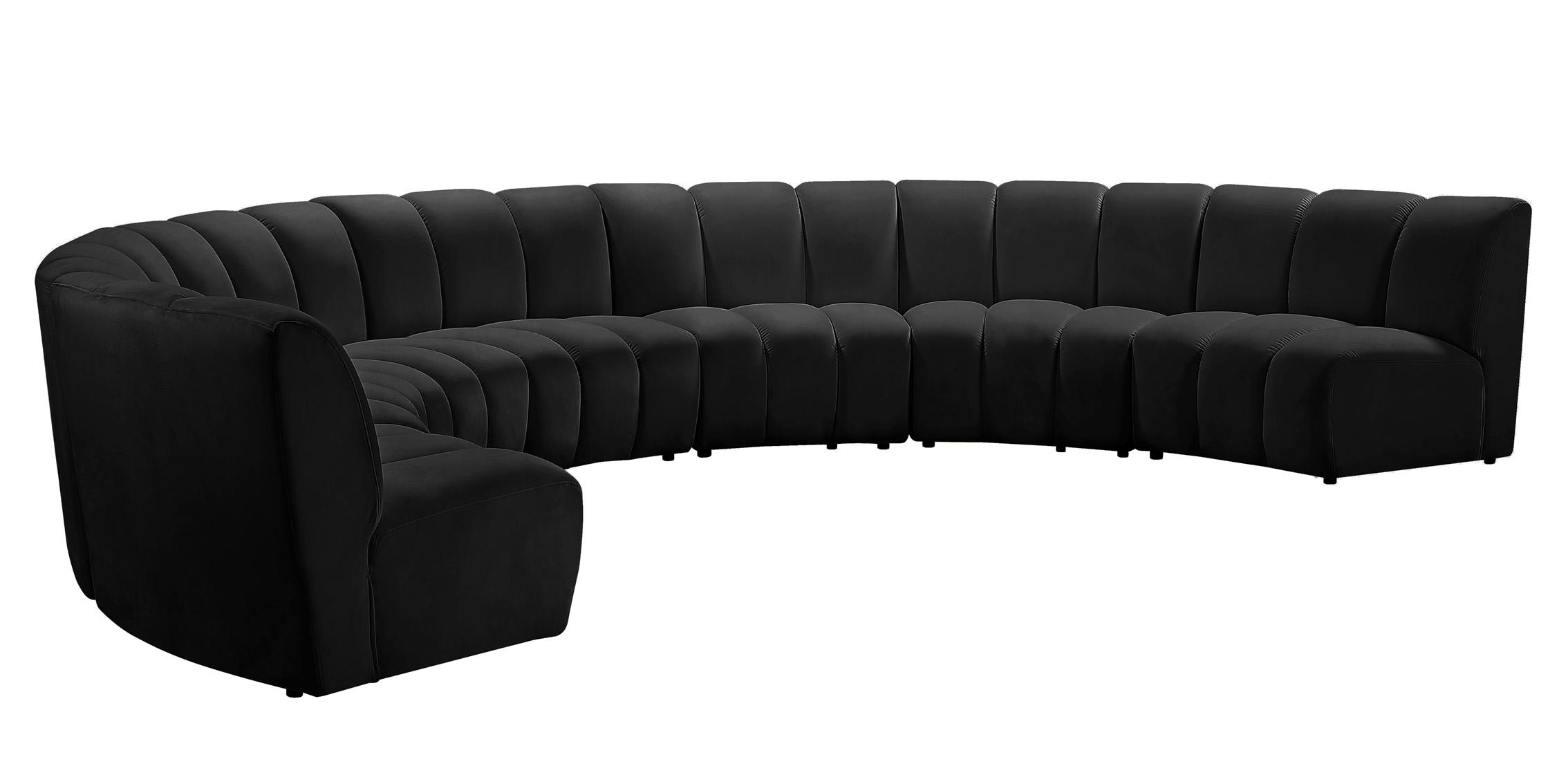 

    
638Black-7PC Meridian Furniture Modular Sectional Sofa
