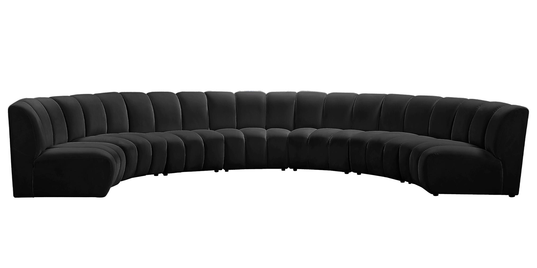 

        
Meridian Furniture INFINITY 638Black-7PC Modular Sectional Sofa Black Velvet 753359803531
