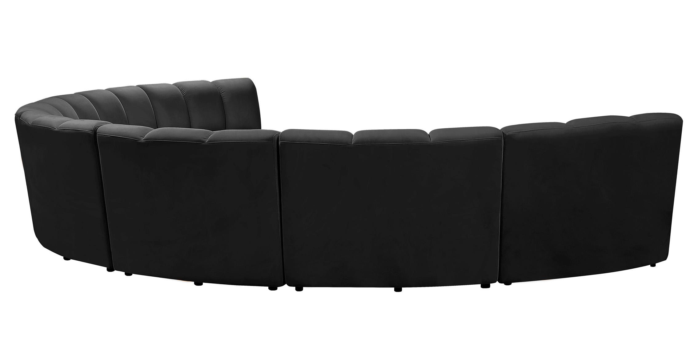

    
638Black-7PC Black Velvet Modular Sectional Sofa INFINITY 638Black-7PC Meridian Modern
