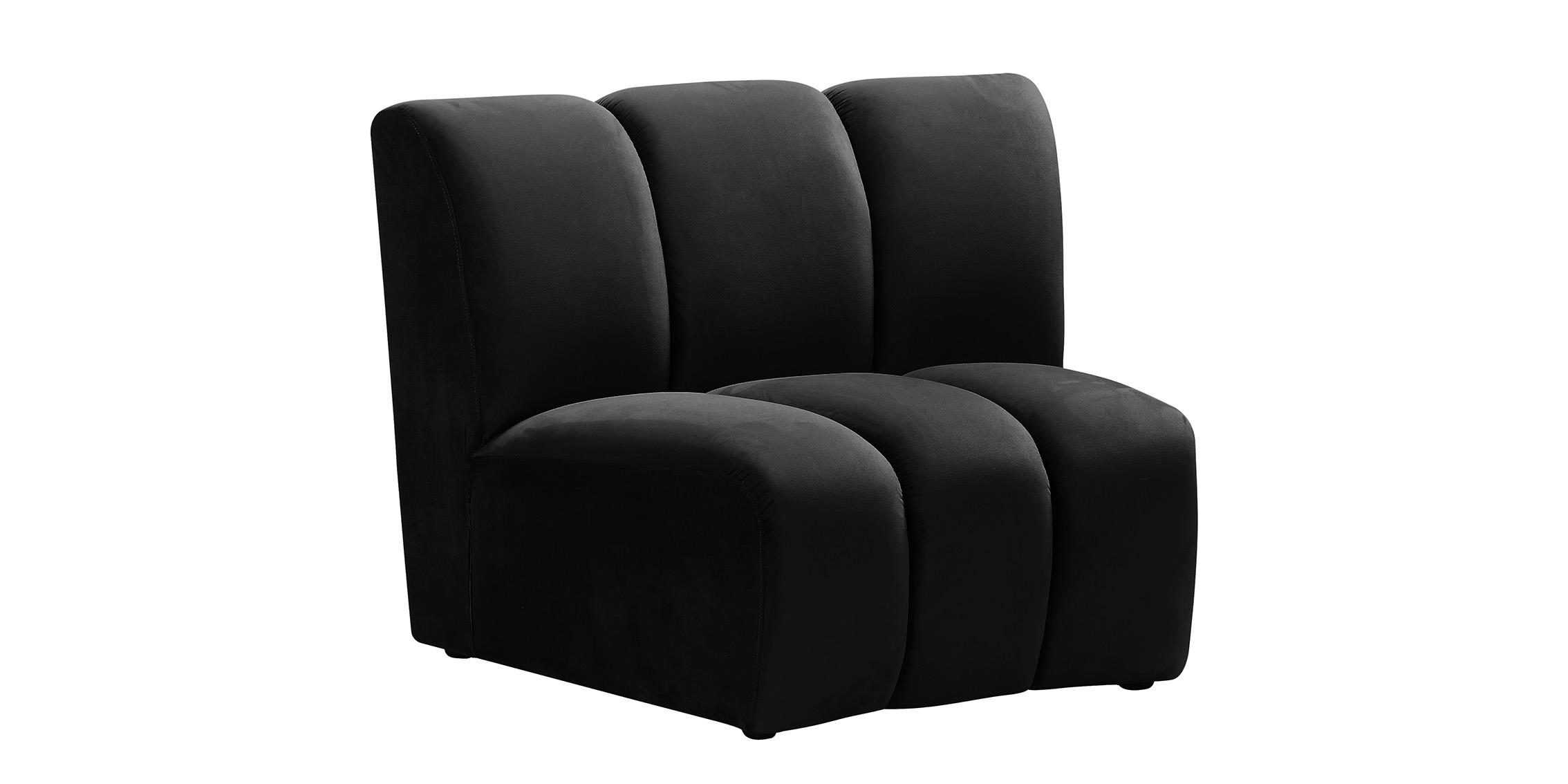 

    
Black Velvet 638Black-C Channel Tufted Modular Chair INFINITY Meridian Modern
