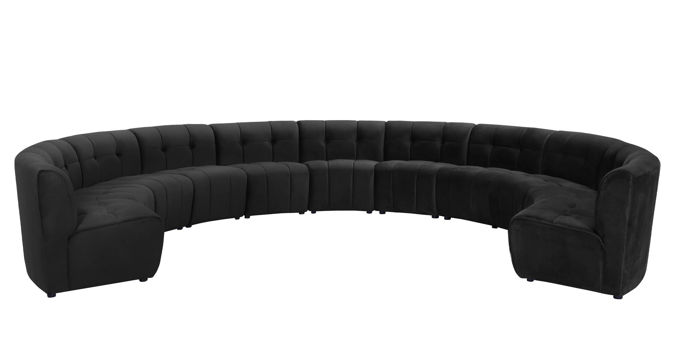 

    
645Black-11PC Meridian Furniture Modular Sectional Sofa
