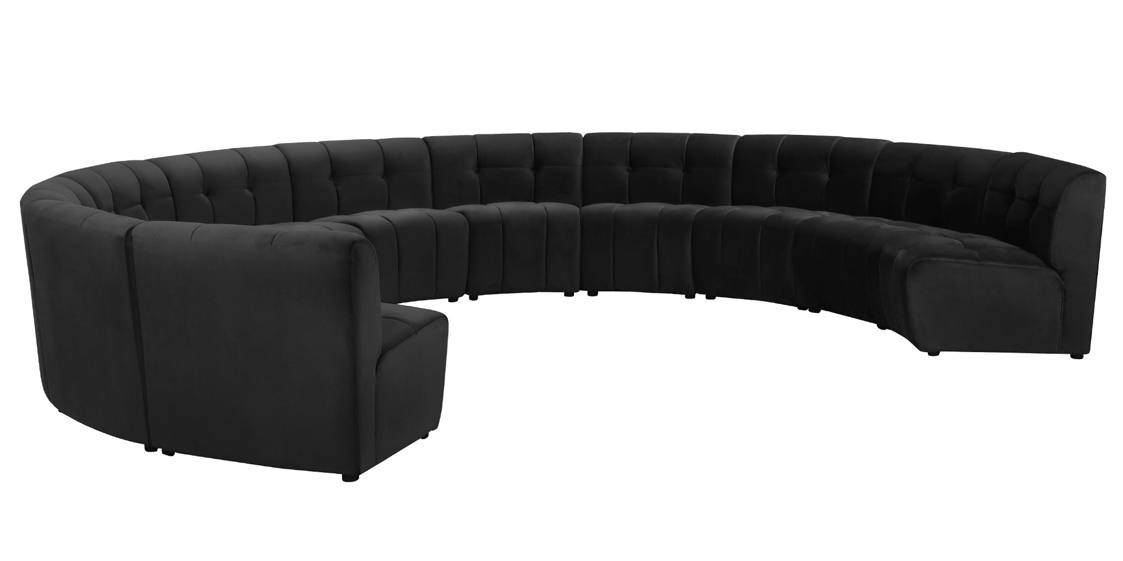 

        
Meridian Furniture LIMITLESS 645Black-11PC Modular Sectional Sofa Black Velvet 753359808239
