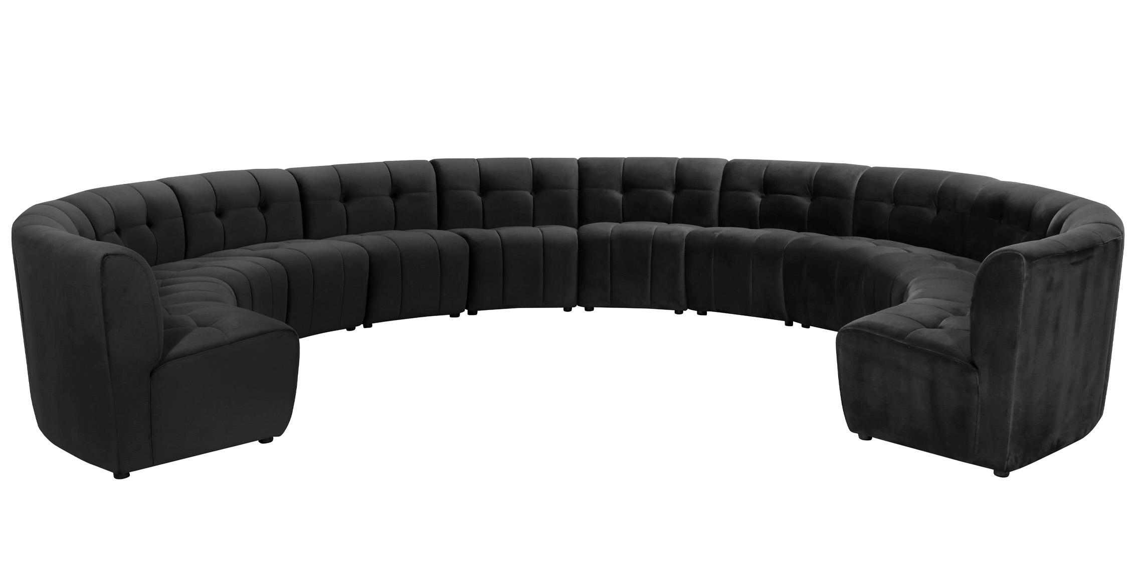 

        
Meridian Furniture LIMITLESS 645Black-12PC Modular Sectional Sofa Black Velvet 753359808246

