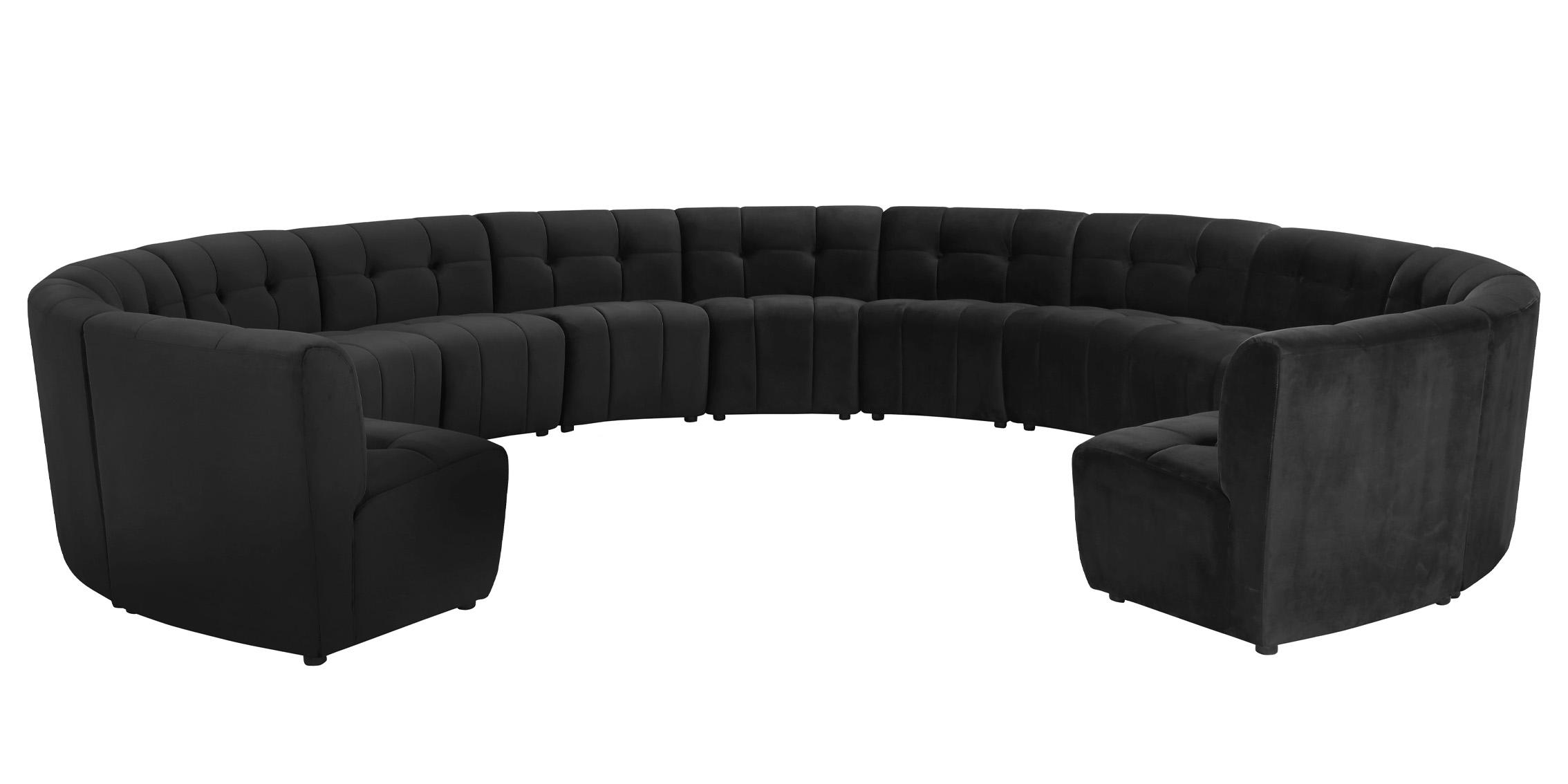 

        
Meridian Furniture LIMITLESS 645Black-13PC Modular Sectional Sofa Black Velvet 753359807218
