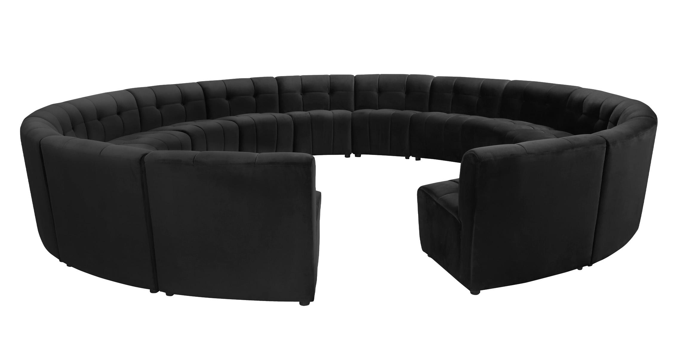

        
Meridian Furniture LIMITLESS 645Black-15PC Modular Sectional Sofa Black Velvet 753359809106
